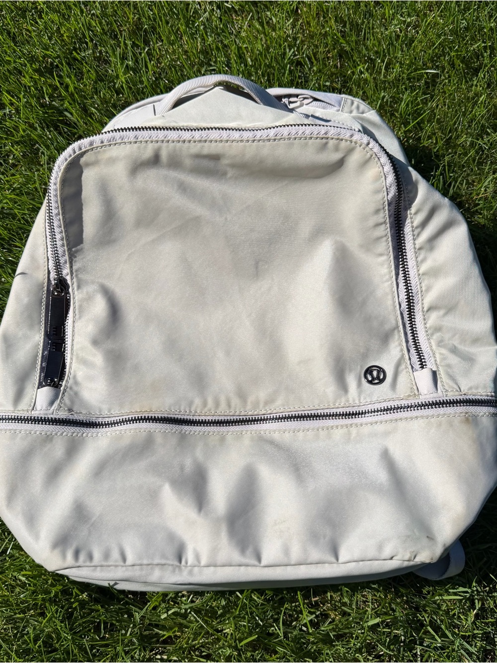 lululemon athletica Light Gray Men's Backpack with Front Zip Pocket